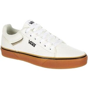 New Vans Men's Seldan Sneaker, Translucent Gum Sole Marshmallow Off White